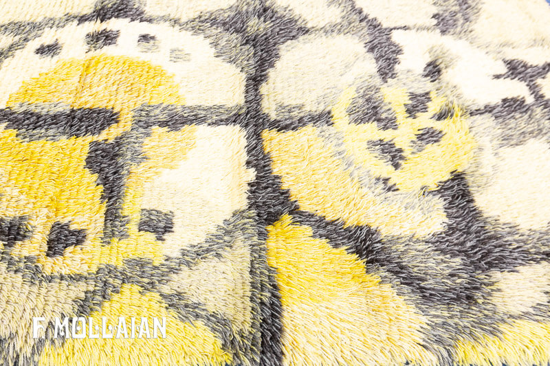 Vintage Swedish Rya Rug n°:38065348